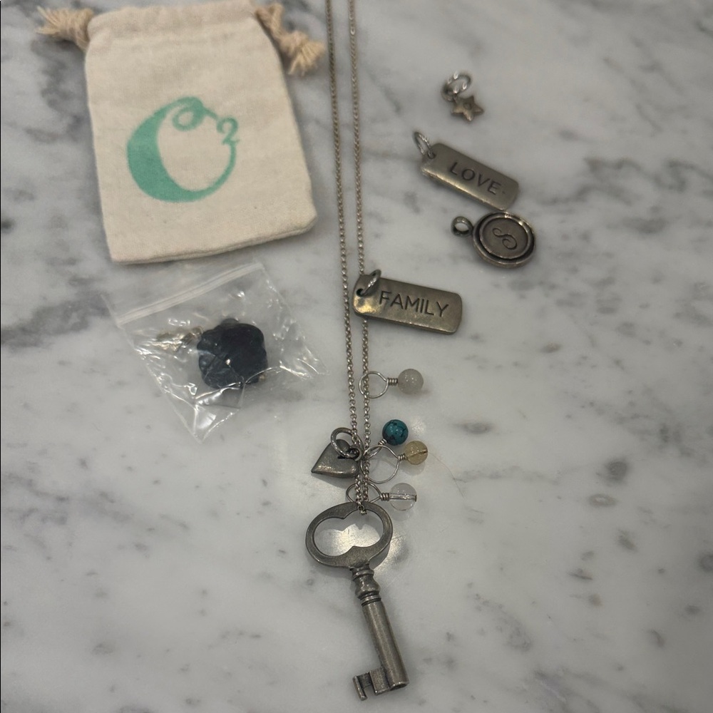 Origami owl dangle charm necklace